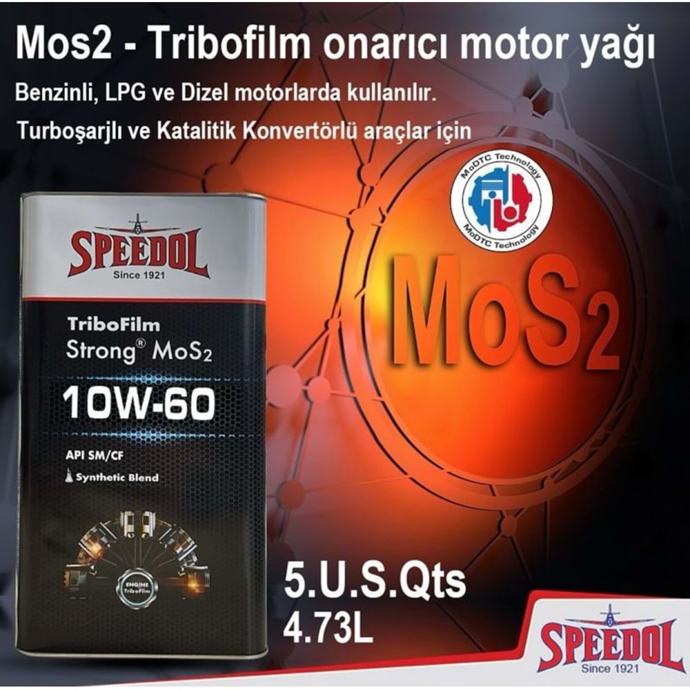 SPEEDOL STRONG MOS2 TRIBOFILM 10W60 4,73LT