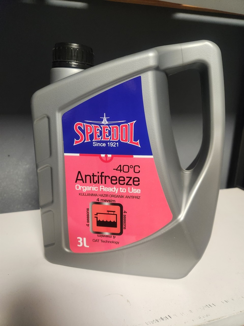 Kullanıma Hazır Organik Kırmızı Antifriz (-40 ⁰C) 3 LT