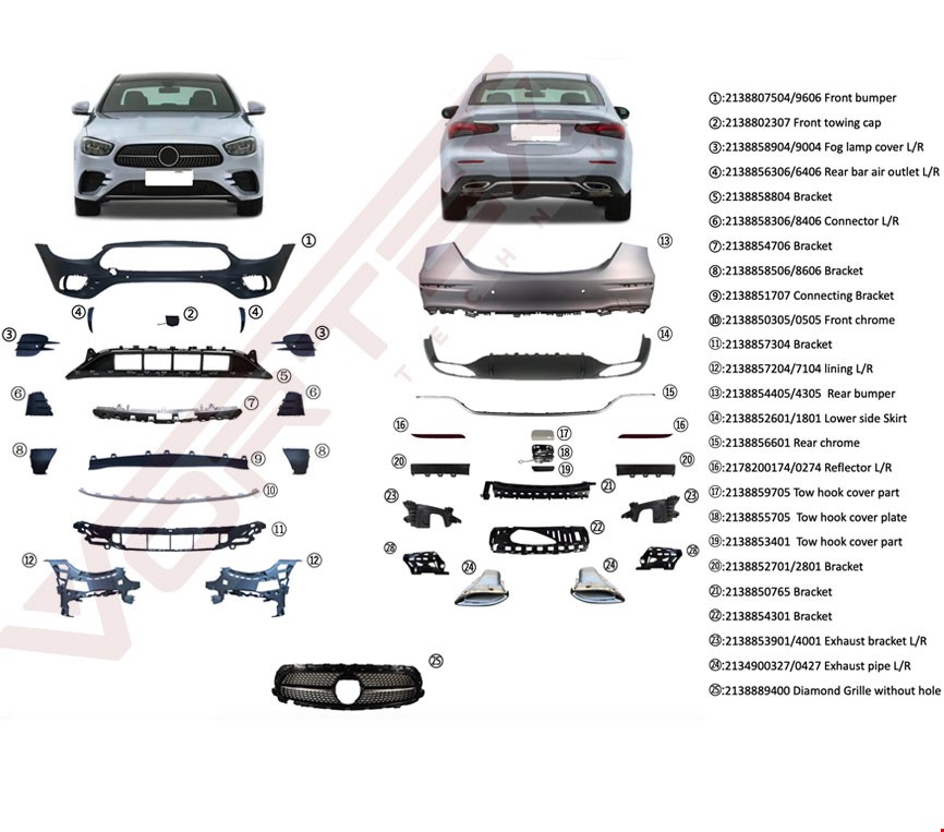 AMG BODY KIT (ÖN-ARKA TAMPON-PANJUR ) W213 2020-