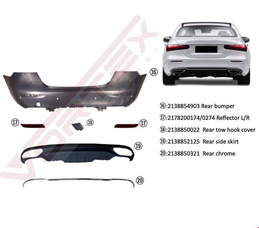 ARKA TAMPON SET DOLU EXCLUSIVE W213 2020-