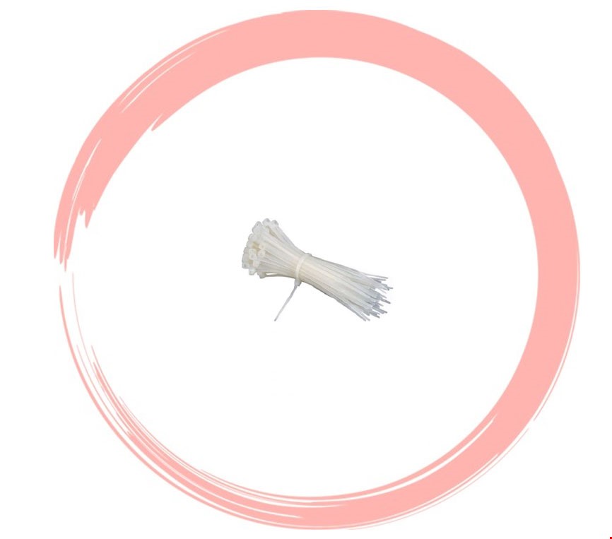 KABLO BAĞI BEYAZ 4,8mm x 200mm (100LÜ PAKET)