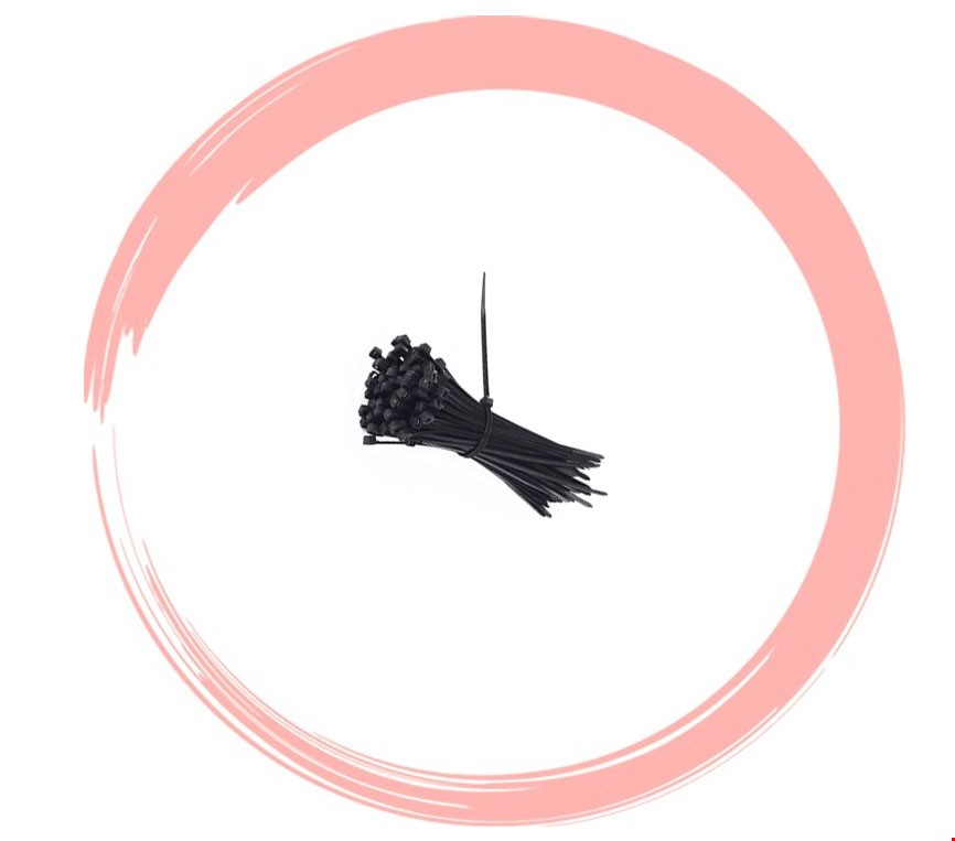 KABLO BAĞI SİYAH 7,6mm x 380mm (100LÜ PAKET)