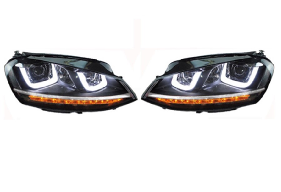 ÖN FAR SET ( ÇİFT U LED KAYAR SİNYAL )  GOLF 7 13-