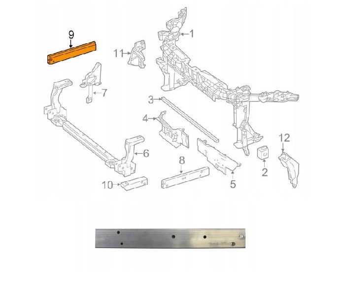 ÖN PANEL BRAKETİ ( ALÜMİNYUM ) SAĞ W246/W176 2013-