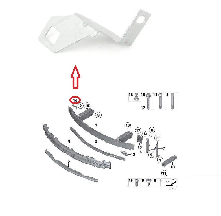 ÖN TAMPON BRAKETİ SOL ( ALÜMİNYUM ) F10 2010-