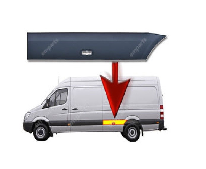 SOL ARKA ÇAM.ÖN KAPLAMA CRAFTER / SPRİNTER 2006-