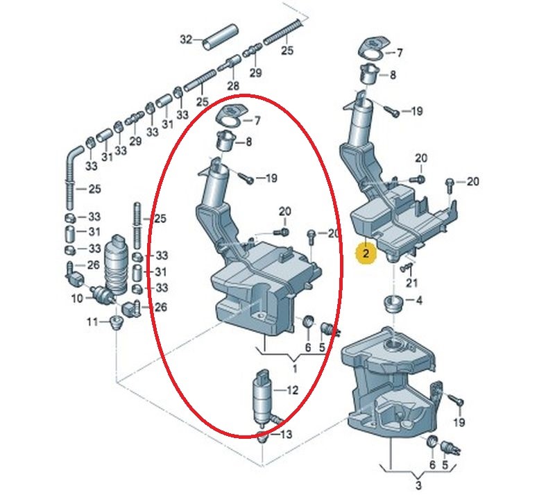 SU FİSKİYE BİDONU PASSAT 2011-